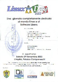 Locandina LinuxDay2003